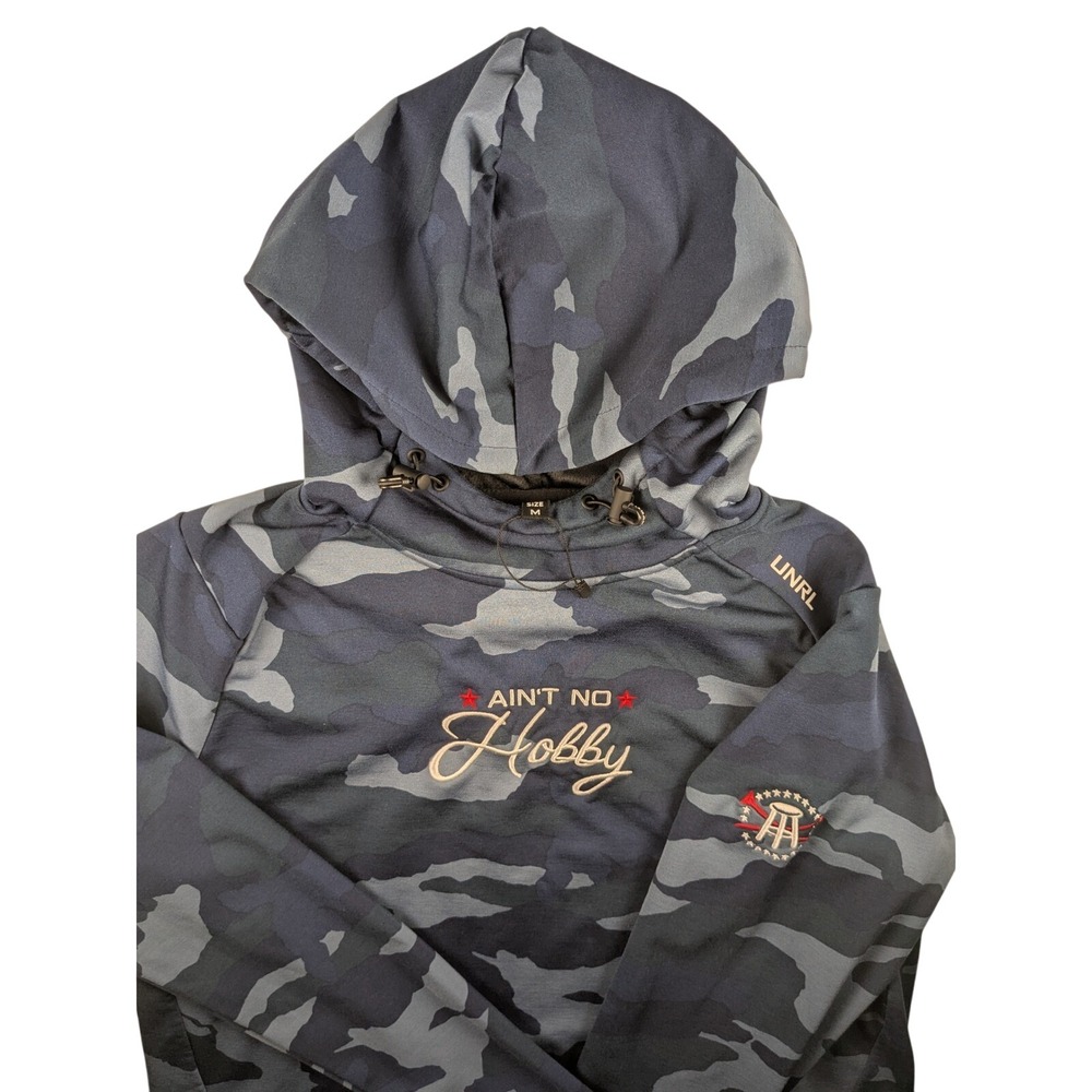 UNRL Ain't‎ No Hobby Camo Hoodie Pullover Sweatshirt Mens Size Medium